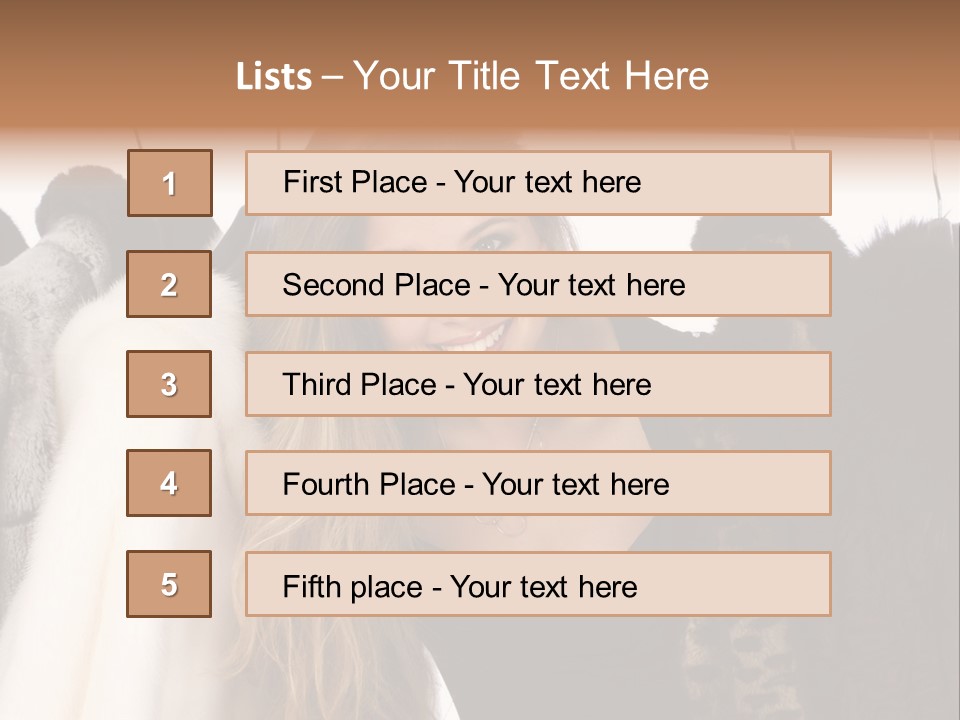 Cute Woman Smile PowerPoint Template