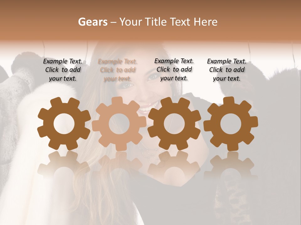 Cute Woman Smile PowerPoint Template