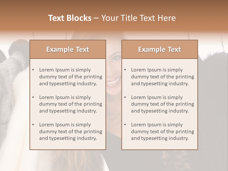 Cute Woman Smile PowerPoint Template