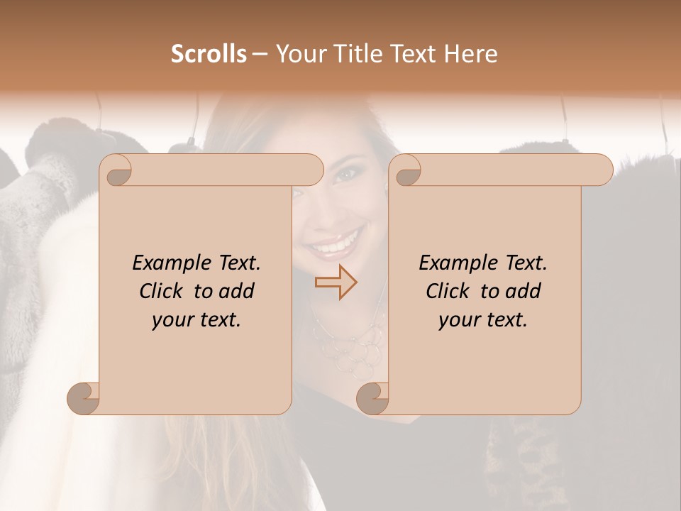Cute Woman Smile PowerPoint Template