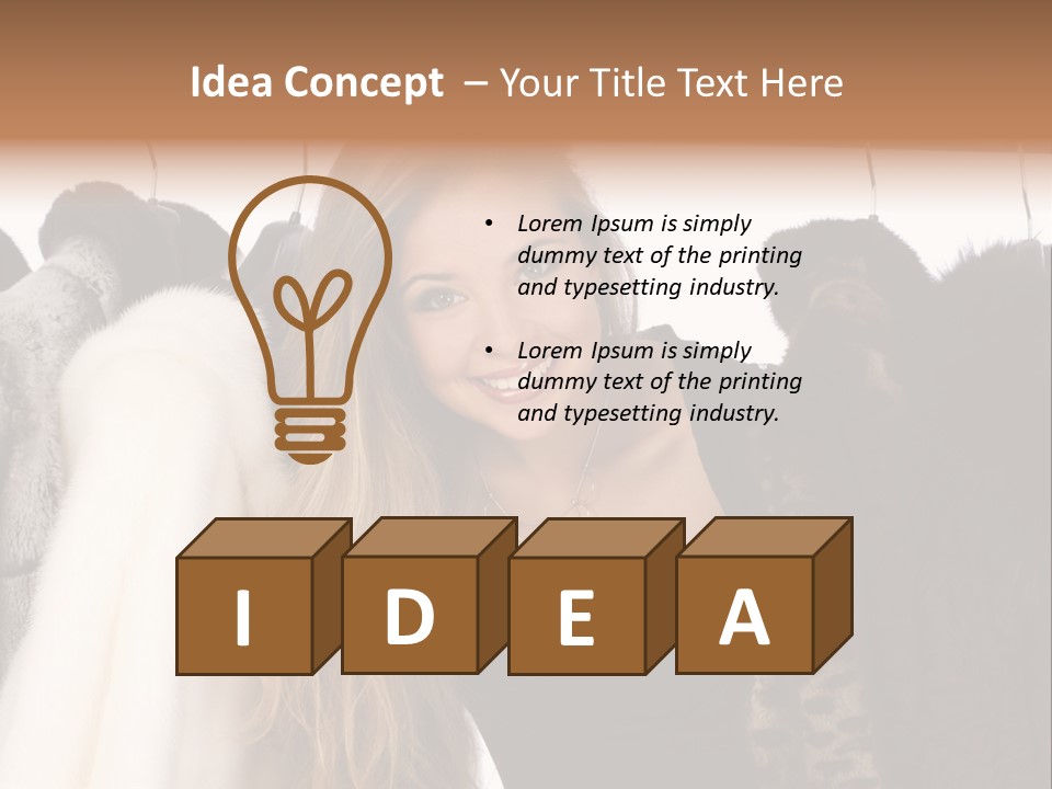 Cute Woman Smile PowerPoint Template