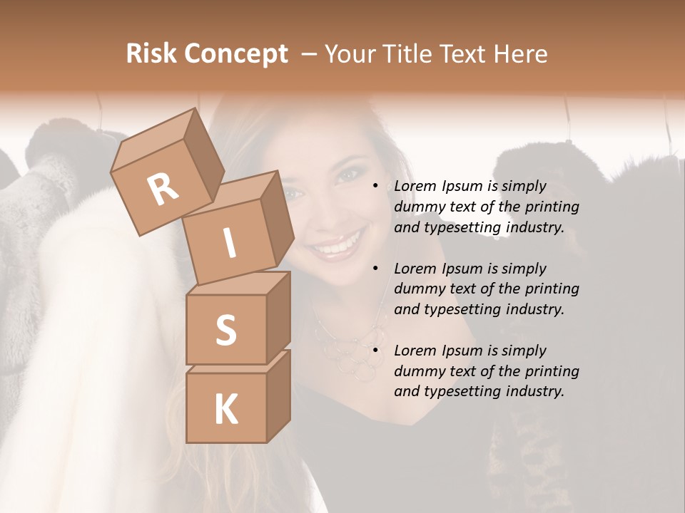 Cute Woman Smile PowerPoint Template