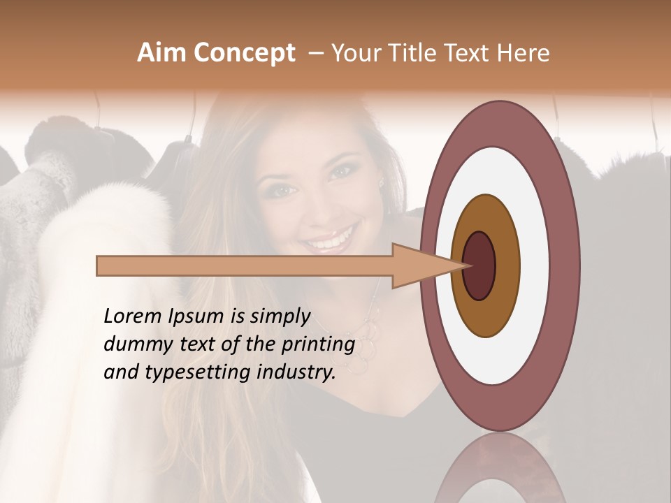 Cute Woman Smile PowerPoint Template