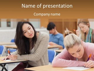 Examination Concentrate Background PowerPoint Template