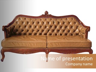 Decor Baroque Sofa PowerPoint Template