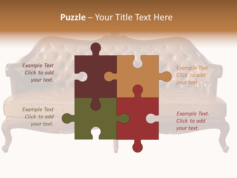 Decor Baroque Sofa PowerPoint Template