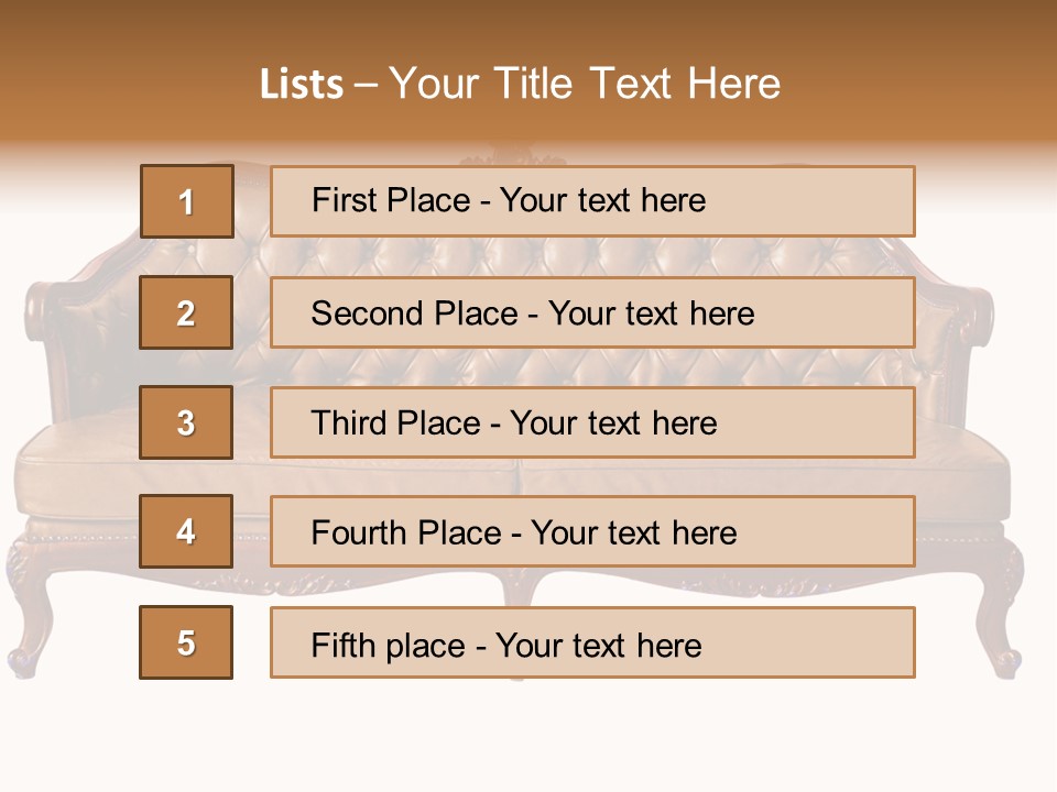 Decor Baroque Sofa PowerPoint Template