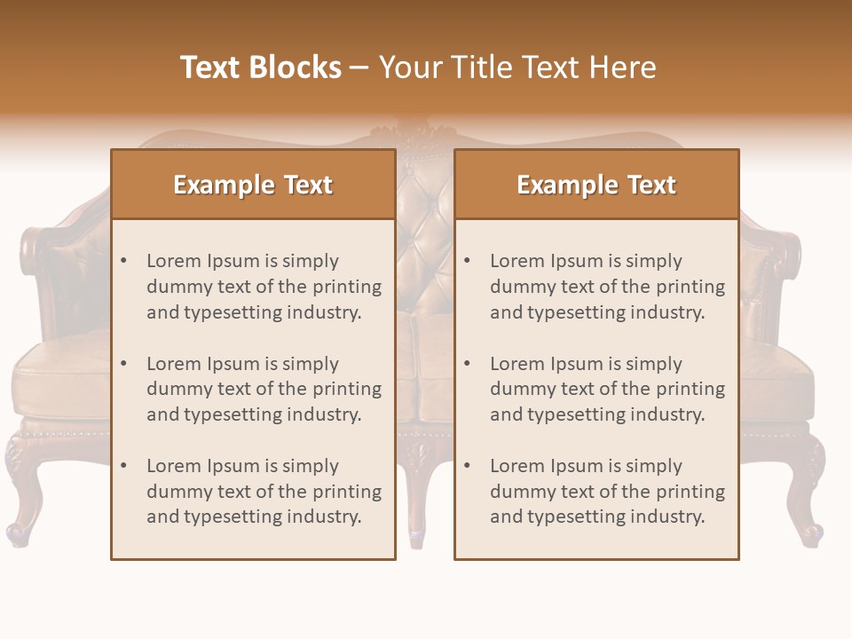 Decor Baroque Sofa PowerPoint Template