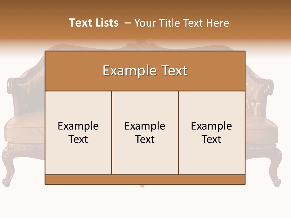 Decor Baroque Sofa PowerPoint Template