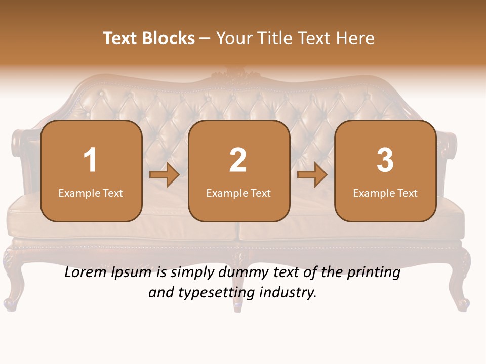 Decor Baroque Sofa PowerPoint Template