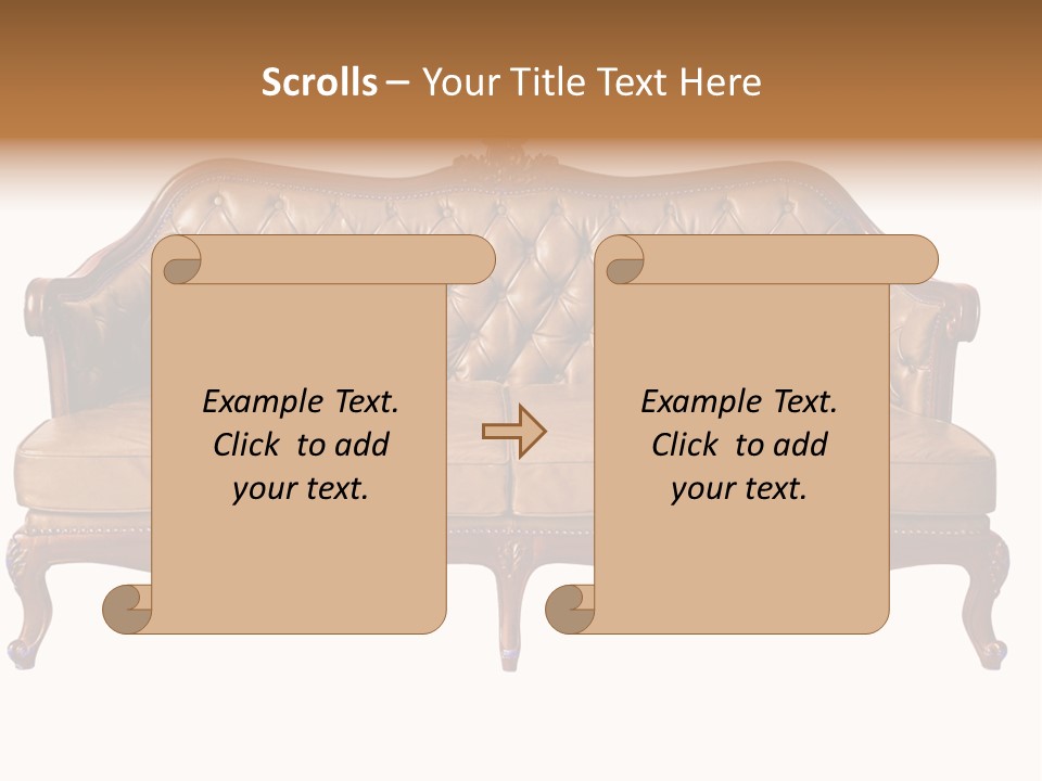 Decor Baroque Sofa PowerPoint Template