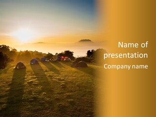 Sunshine Color Sunset PowerPoint Template