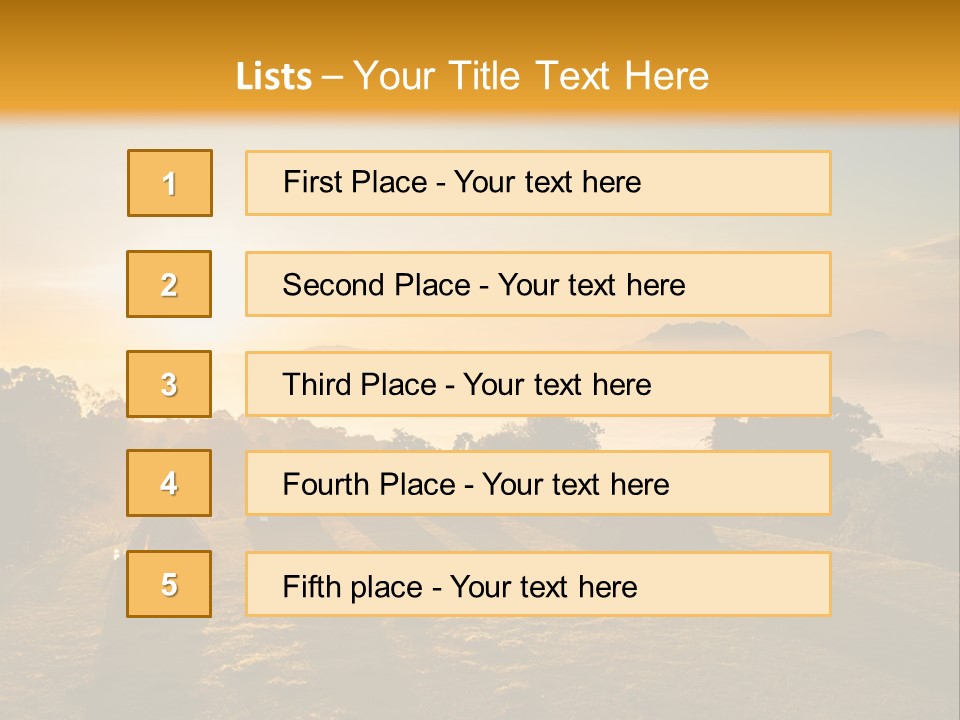 Sunshine Color Sunset PowerPoint Template
