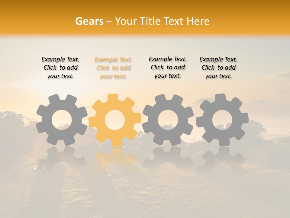 Sunshine Color Sunset PowerPoint Template