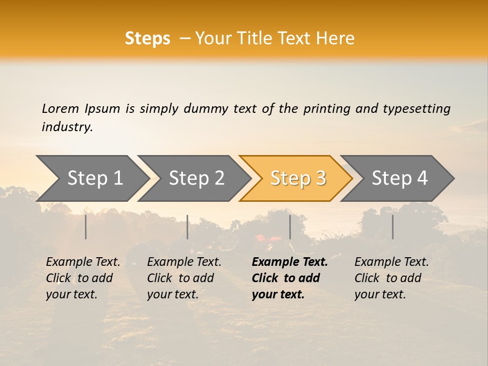 Sunshine Color Sunset PowerPoint Template