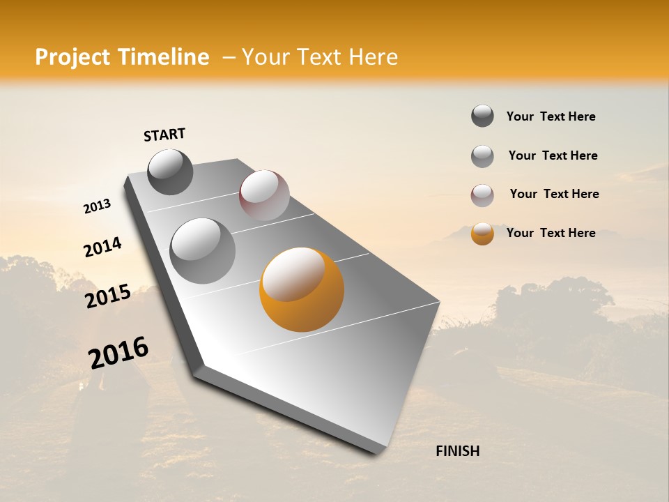 Sunshine Color Sunset PowerPoint Template