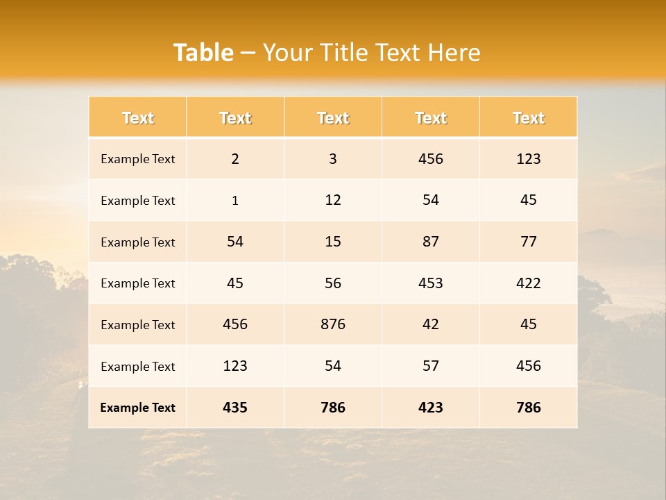 Sunshine Color Sunset PowerPoint Template
