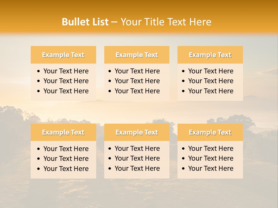 Sunshine Color Sunset PowerPoint Template