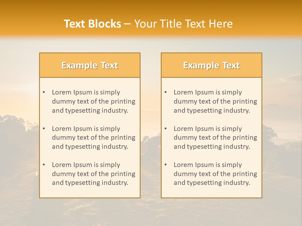 Sunshine Color Sunset PowerPoint Template