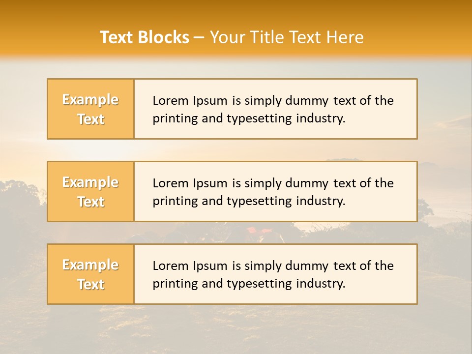 Sunshine Color Sunset PowerPoint Template