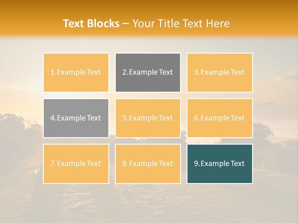 Sunshine Color Sunset PowerPoint Template