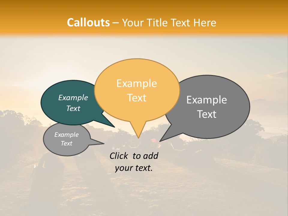 Sunshine Color Sunset PowerPoint Template