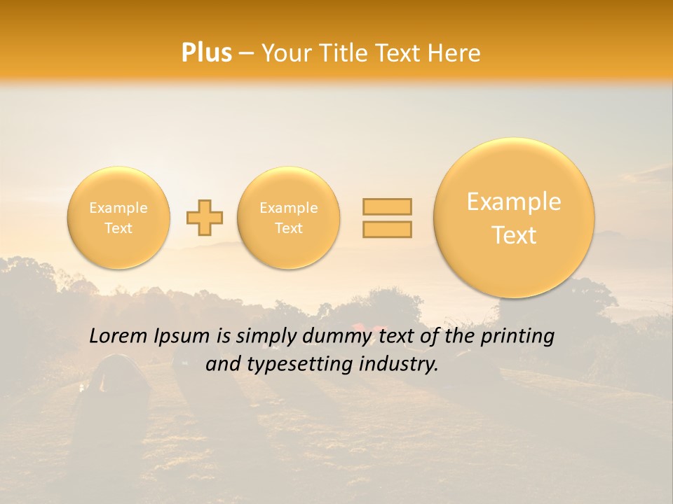 Sunshine Color Sunset PowerPoint Template