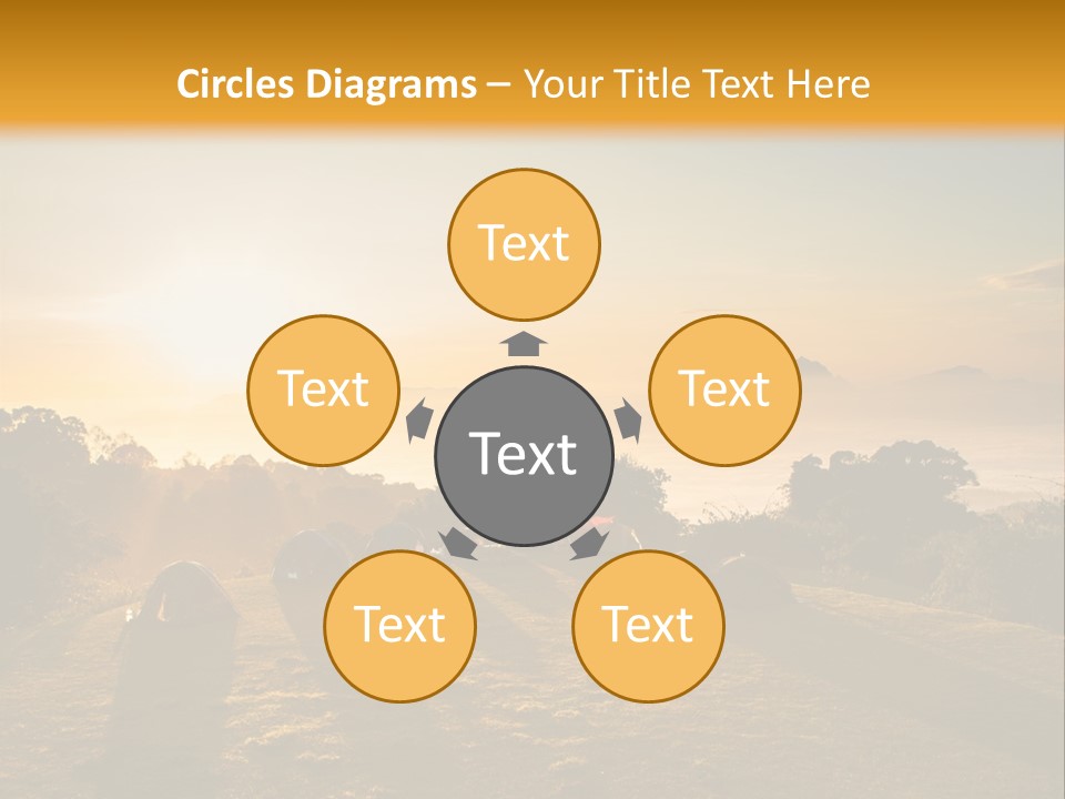 Sunshine Color Sunset PowerPoint Template