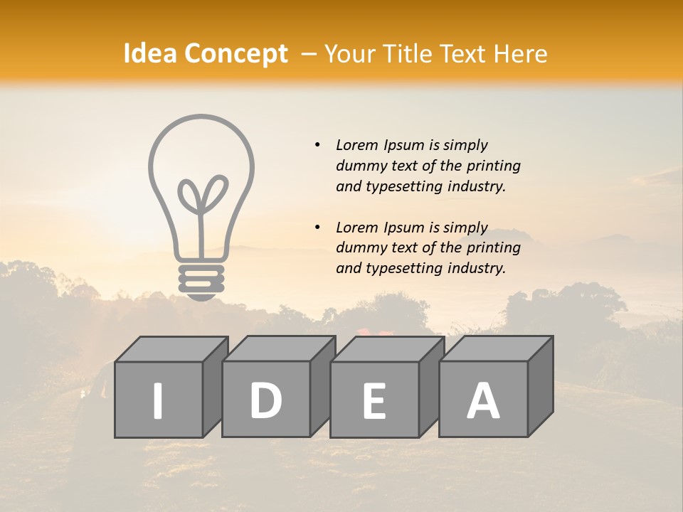 Sunshine Color Sunset PowerPoint Template