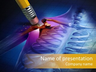 A Medical Powerpoint Presentation With A Highlighted Image PowerPoint Template
