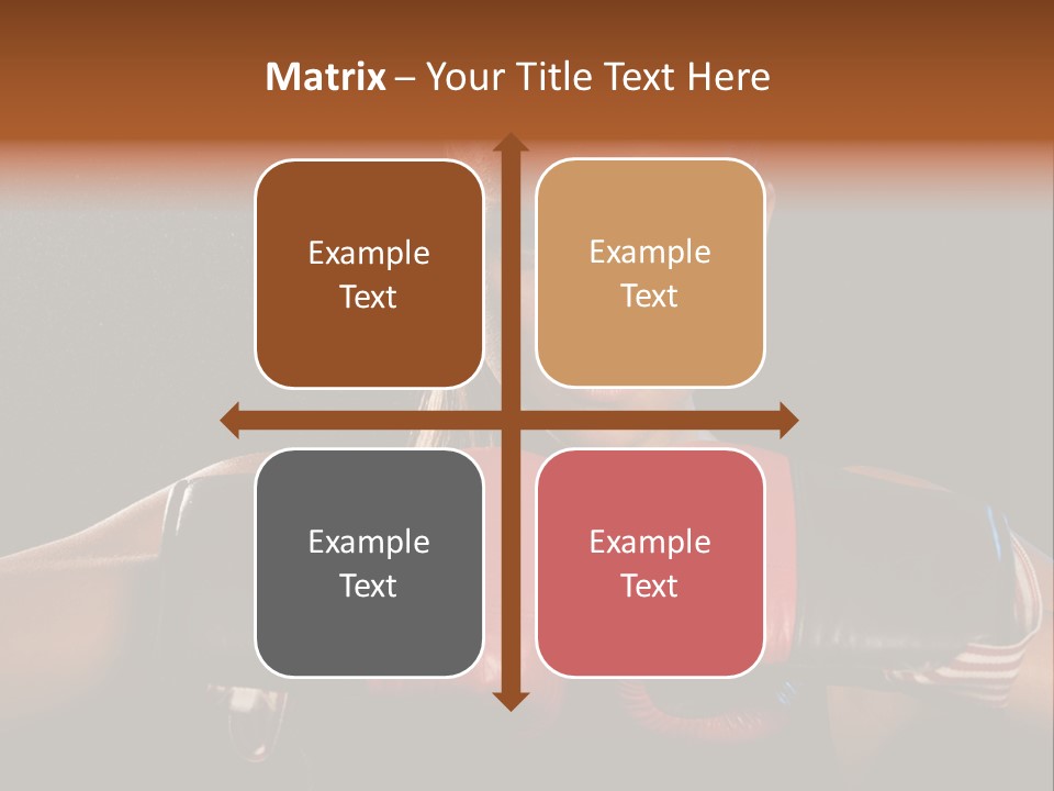 Fighter Competitive Gloves PowerPoint Template