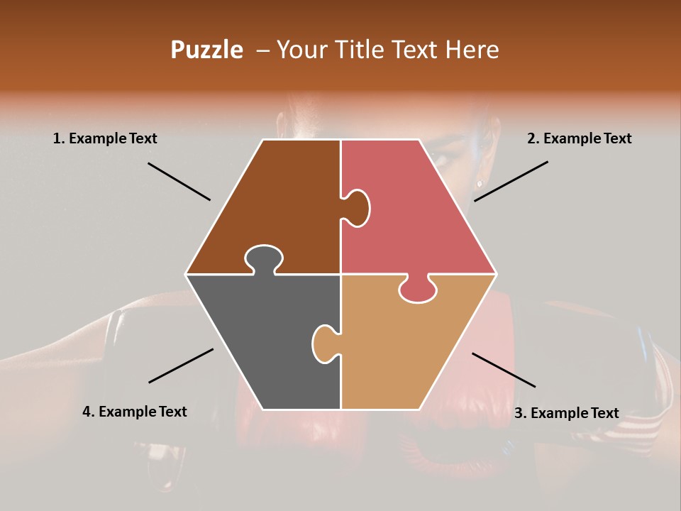 Fighter Competitive Gloves PowerPoint Template