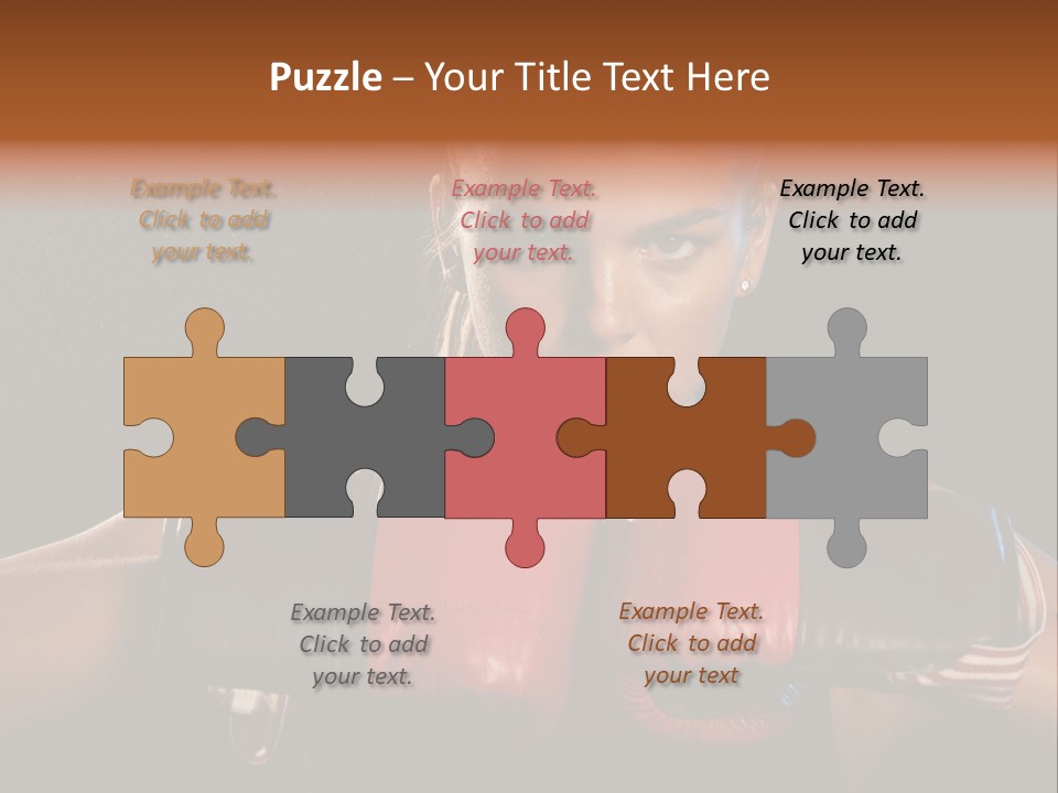 Fighter Competitive Gloves PowerPoint Template