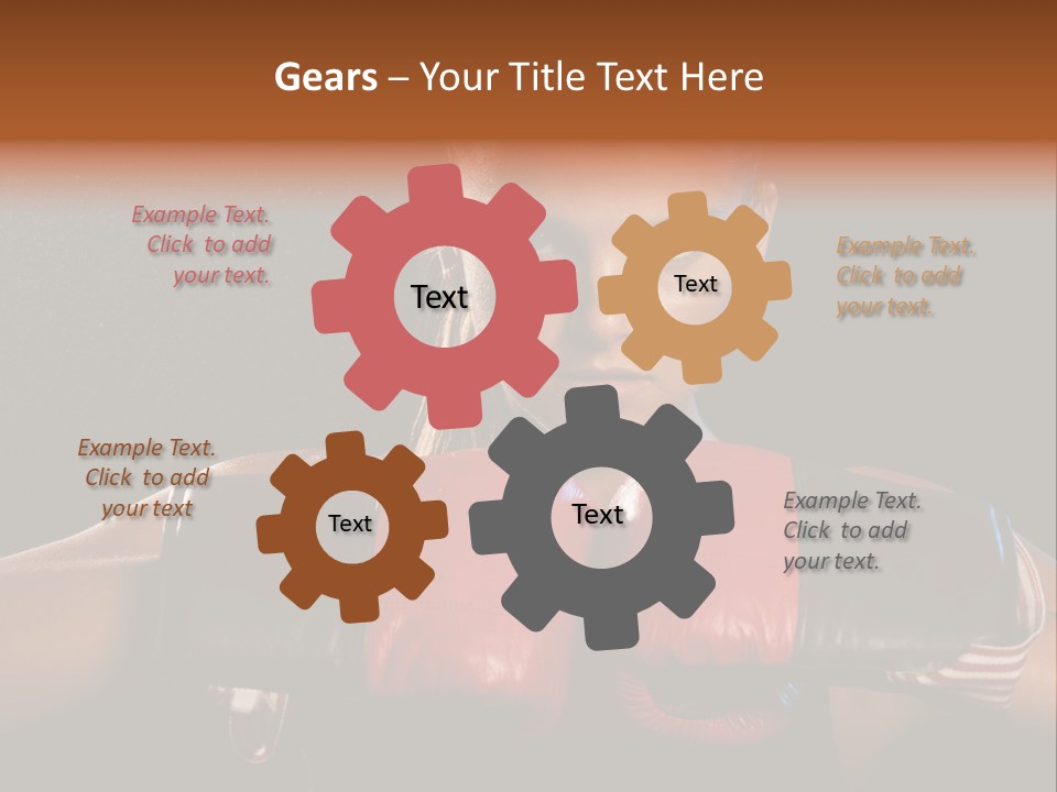 Fighter Competitive Gloves PowerPoint Template