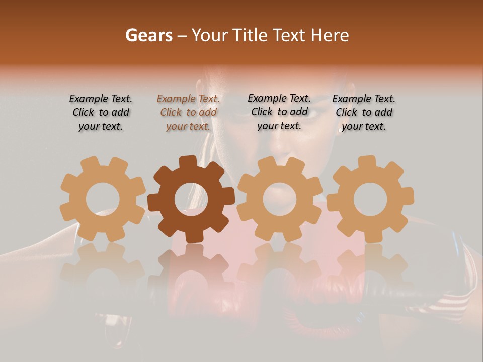 Fighter Competitive Gloves PowerPoint Template