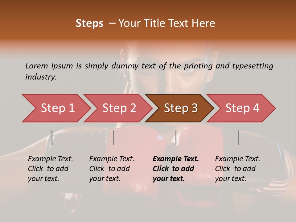 Fighter Competitive Gloves PowerPoint Template