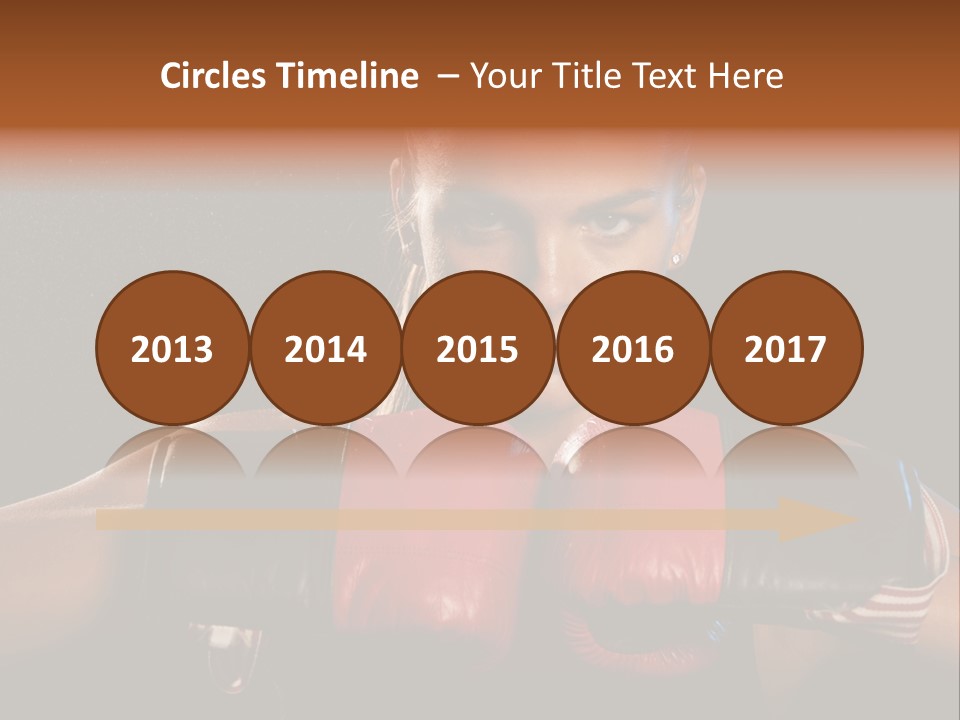 Fighter Competitive Gloves PowerPoint Template