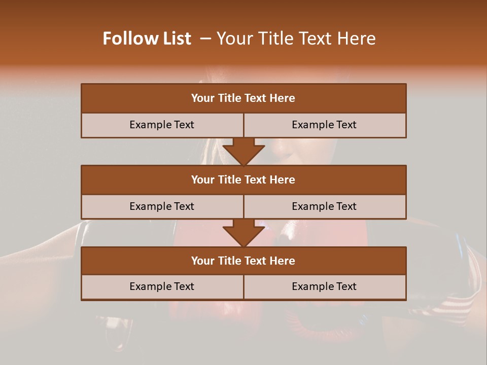 Fighter Competitive Gloves PowerPoint Template