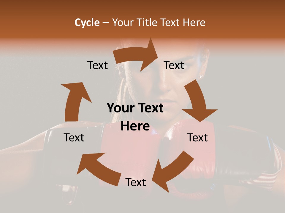 Fighter Competitive Gloves PowerPoint Template