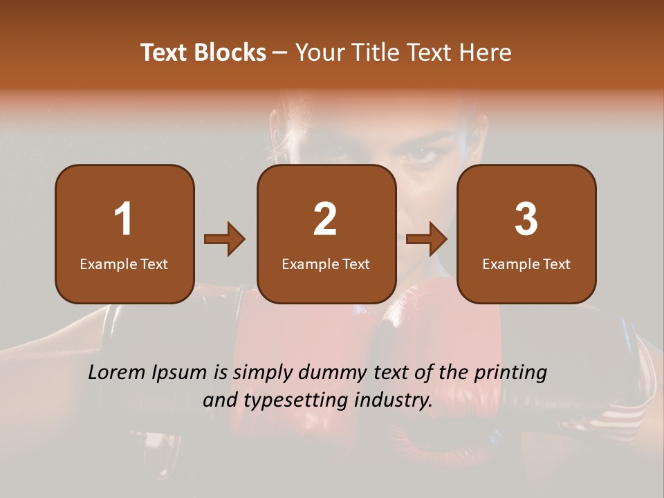 Fighter Competitive Gloves PowerPoint Template