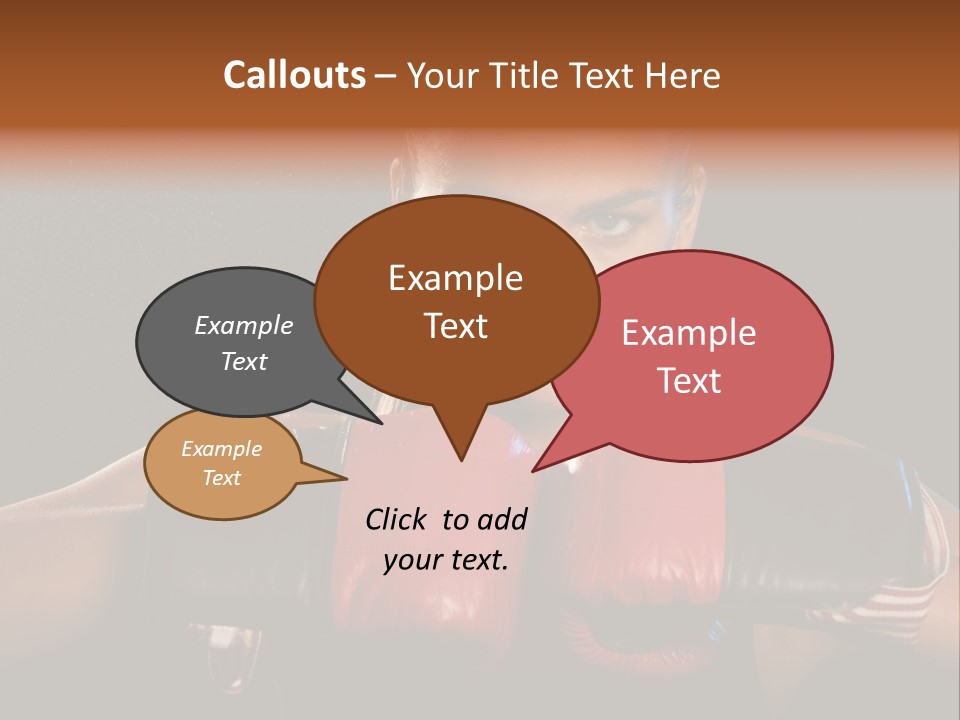 Fighter Competitive Gloves PowerPoint Template