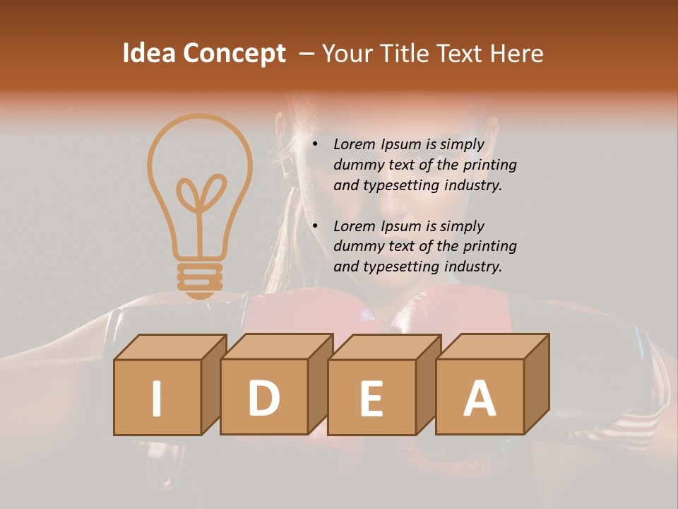 Fighter Competitive Gloves PowerPoint Template
