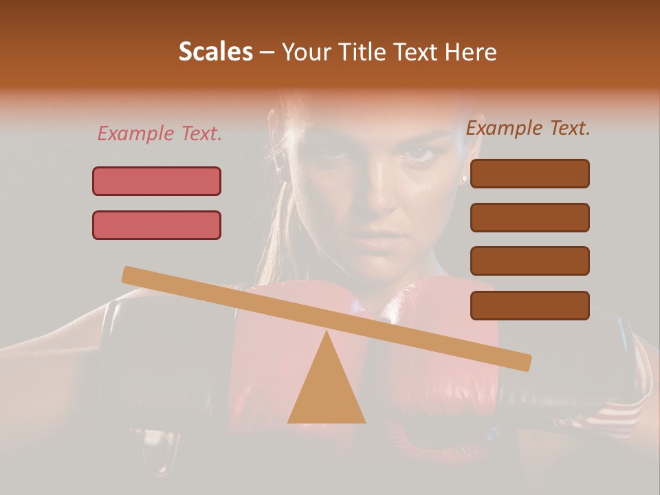 Fighter Competitive Gloves PowerPoint Template