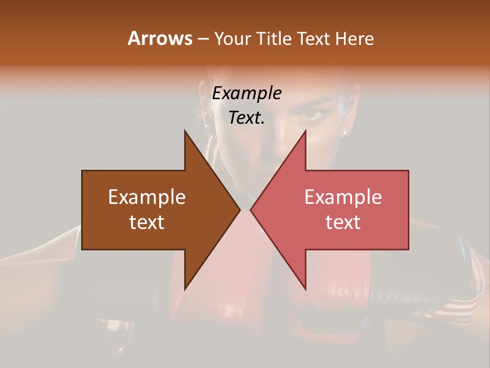 Fighter Competitive Gloves PowerPoint Template