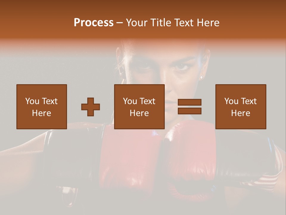 Fighter Competitive Gloves PowerPoint Template