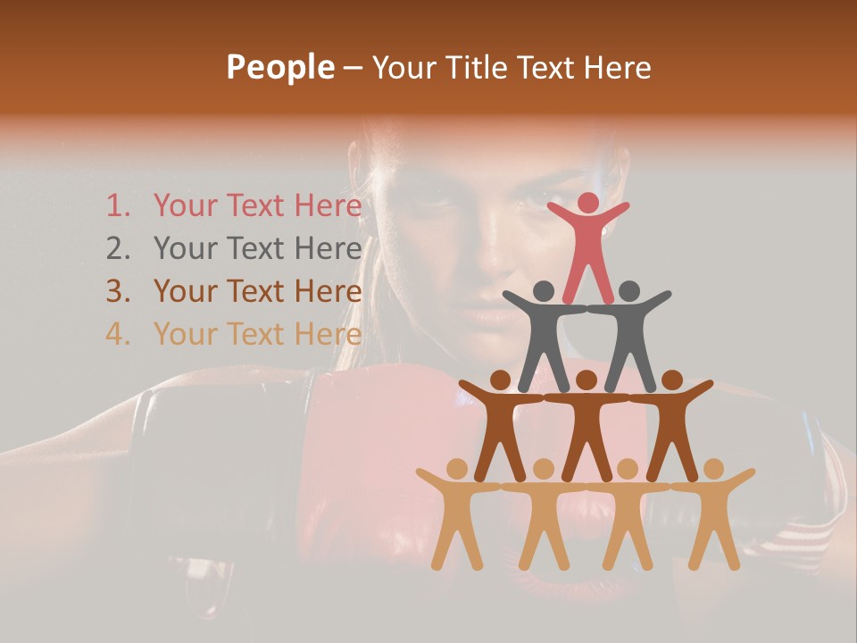 Fighter Competitive Gloves PowerPoint Template