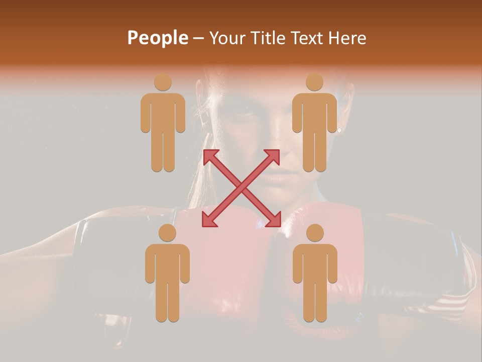 Fighter Competitive Gloves PowerPoint Template