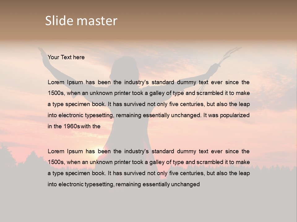 Night Herb Female PowerPoint Template