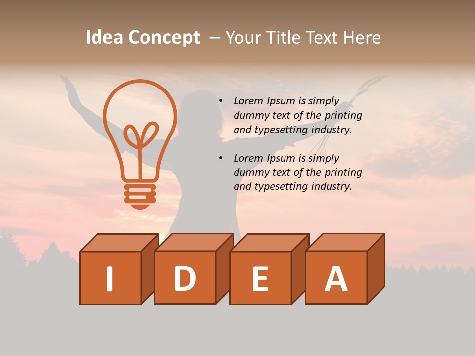 Night Herb Female PowerPoint Template