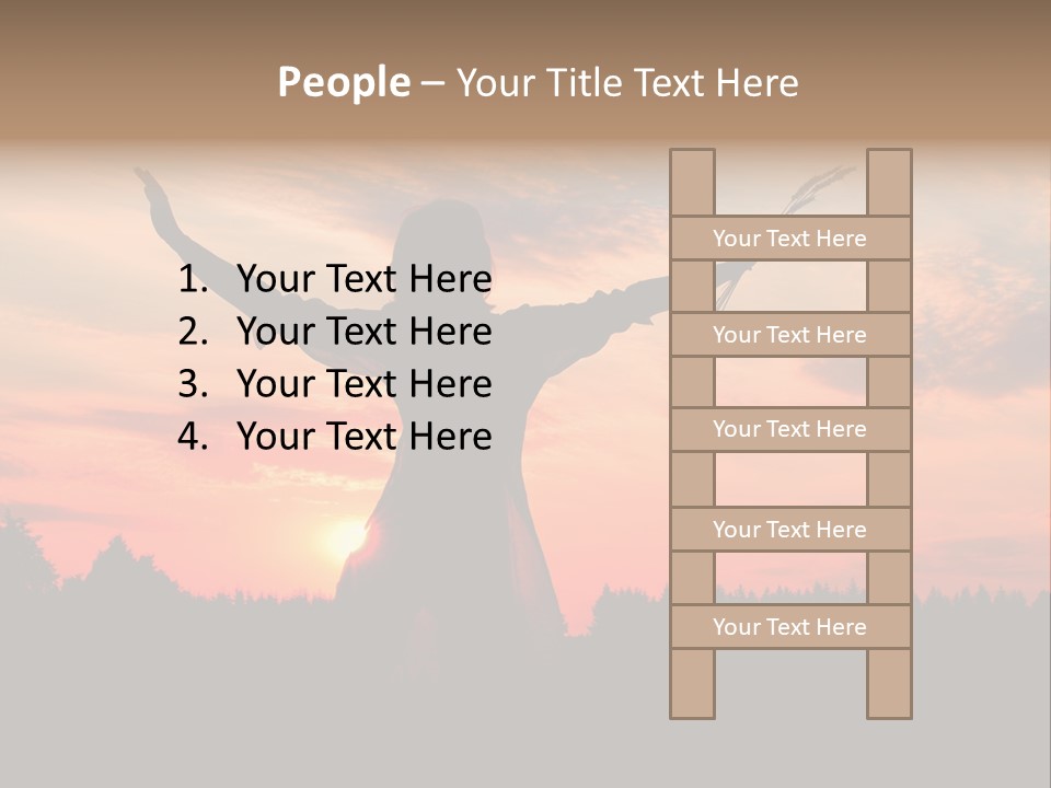 Night Herb Female PowerPoint Template